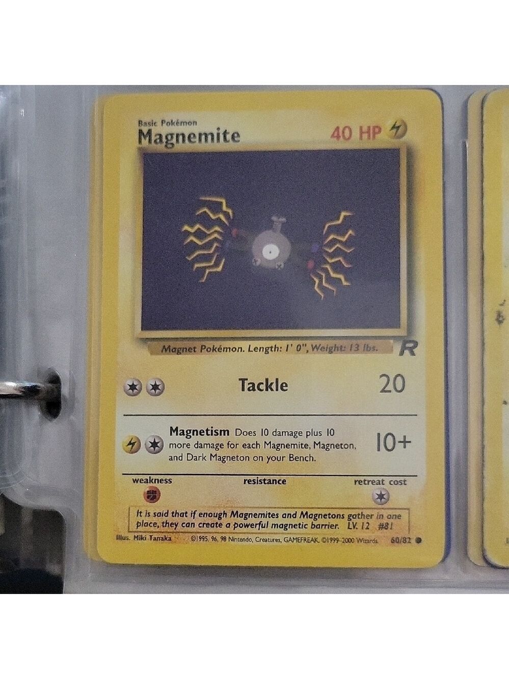 Pokemon Magnemite Card